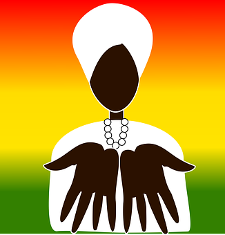 man offering hands illustration 