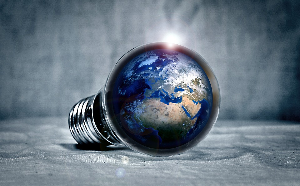 globe in bulb
